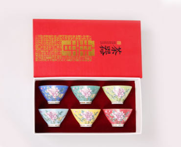 景德鎮琺瑯套裝茶杯