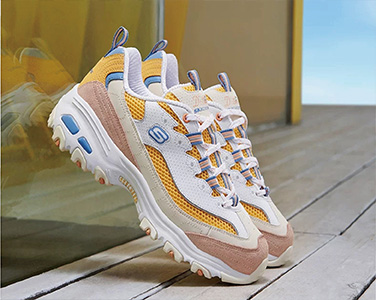 圖-05-SKECHERS D'LITES 復古老爹鞋